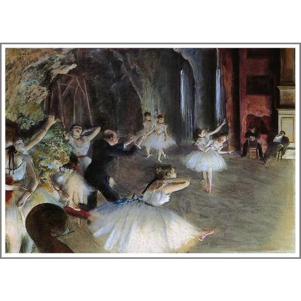 複製画 送料無料 絵画 油彩画 油絵 模写エドガー・ドガ「舞台のバレエ