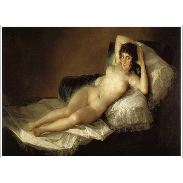 複製画 送料無料 絵画 油彩画 油絵 模写フランシスコ・デ・ゴヤ「裸の 