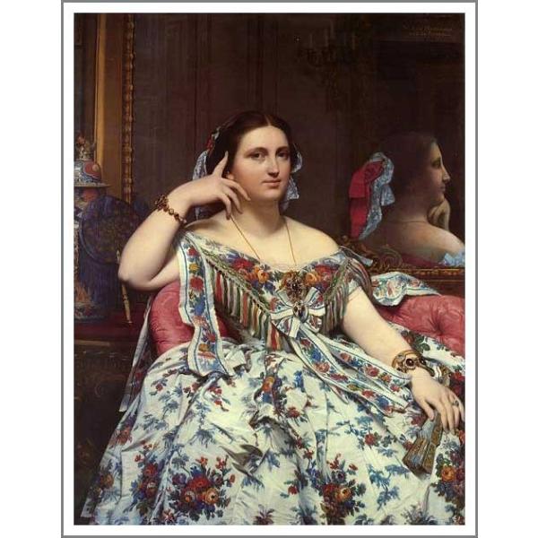 年春のの 送料無料 絵画 ドミニク アングル 座るイネス モワテシエ夫人 サイズf 72 7 60 6cm 絵画 油絵複製画 オーダーメイド制作 値引 の
