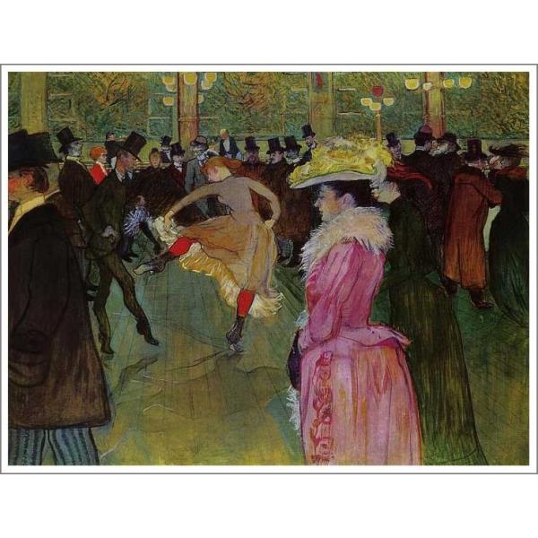 トゥルーズ＝ロートレック 油彩画「ムーラン・ルージュの踊り」 art-meigakan0717_lautrec3-f12