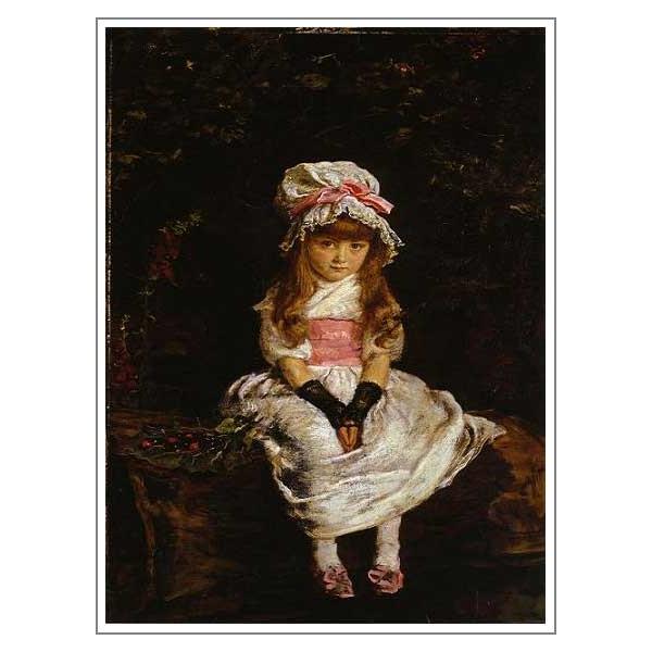 複製画 送料無料 絵画 油彩画 油絵 模写ミレイ「熟したさくらんぼ」F6