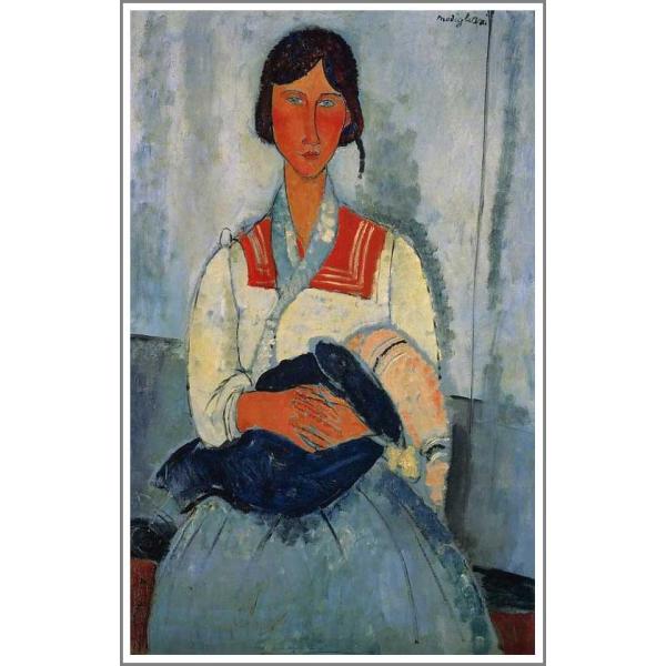 複製画 送料無料 絵画 油彩画 油絵 模写アメデオ・モディリアーニ