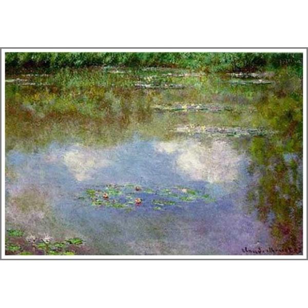 複製画 送料無料 絵画 油彩画 油絵 模写クロード・モネ「睡蓮 曇り日