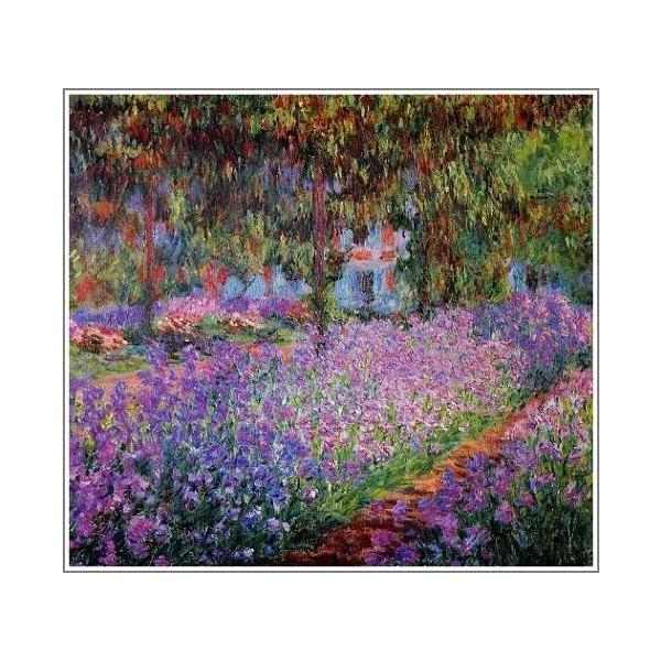 複製画 送料無料 絵画 油彩画 油絵 模写クロード・モネ「ジヴェルニーのモネの庭」F40(100×80.3cm)プレゼント 贈り物 名画