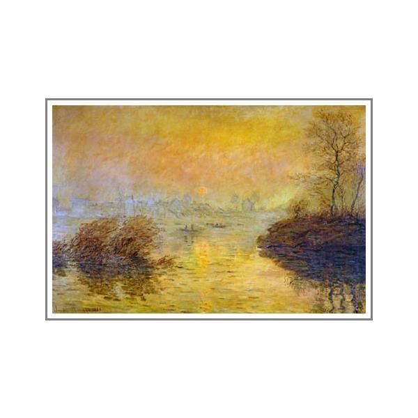 複製画 送料無料 絵画 油彩画 油絵 模写クロード・モネ「セーヌに沈む
