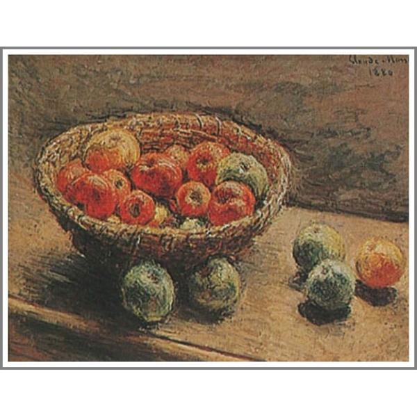 油彩画 油絵 美術 工芸品 送料無料 絵画 複製画 額付き 名画 直筆 模写クロード モネ リンゴの入った籠 F25 80 3 65 2cm プレゼント 直筆 額付き アート名画館 贈り物 オーダーメイド Monet53 F25 絵画油絵複製画販売