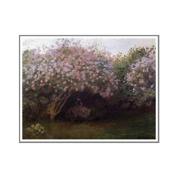 複製画 送料無料 絵画 油彩画 油絵 模写クロード・モネ「リラの木の下