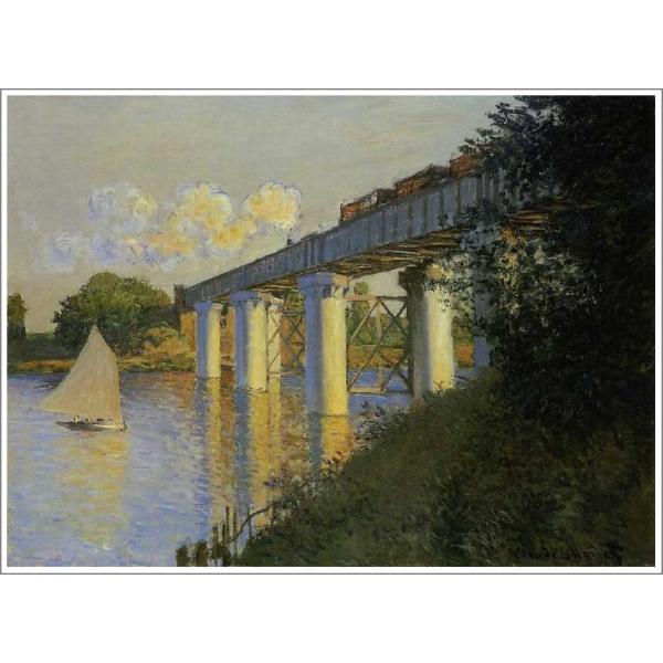 クロード・モネ アルジャントューユの橋 絵画 額装 油彩画 美術品 芸術家 クロード・モネ アルジャントューユの橋 絵画 額装 油彩画 美術