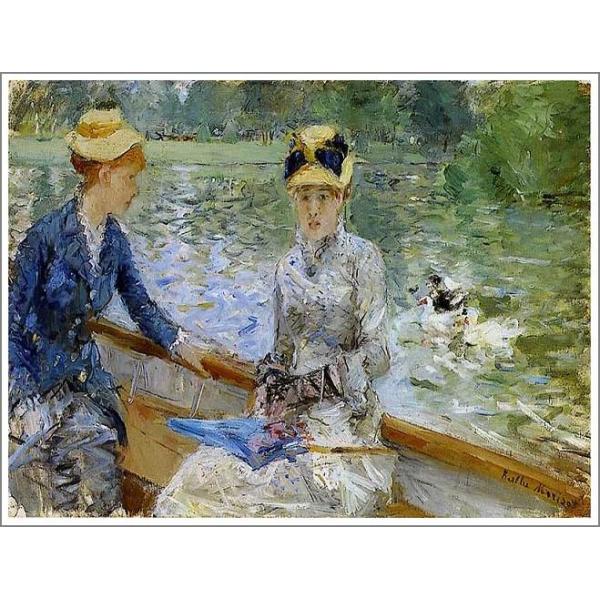 複製画 送料無料 絵画 油彩画 油絵 模写ベルト・モリゾ「夏の日」F10