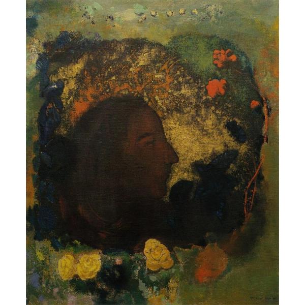 複製画 送料無料 絵画 油彩画 油絵 模写ルドン「ポール・ゴーギャンの