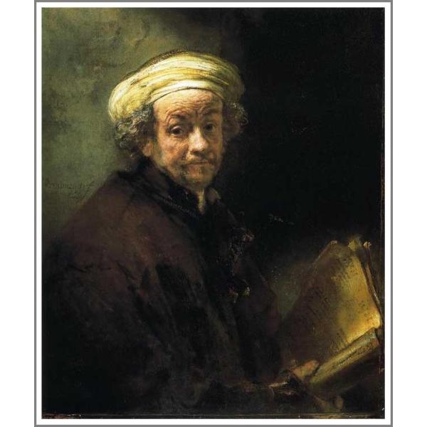 通販人気 の複製画 送料無料 絵画 油彩画 油絵 模写レンブラント 聖パウロに扮した自画像 F12 60 6 50 0cm プレゼント 贈り物 名画 オーダーメイド 額付き 直筆 独特の素材 の