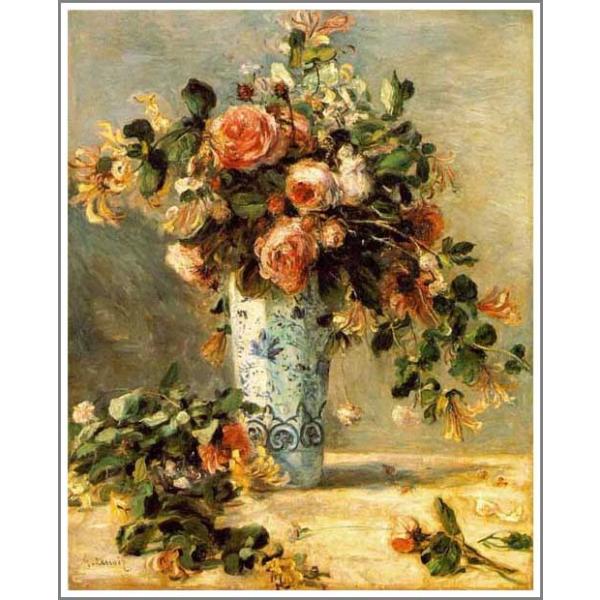 送料無料】絵画:ルノアール(ルノワール)「花瓶にはいったバラ 送料無料】絵画:ルノアール(ルノワール)「花瓶にはいったバラ