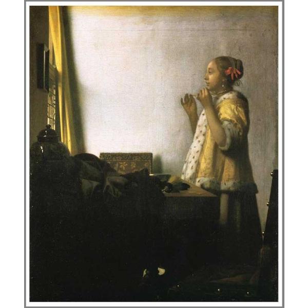 模写画　フェルメール　手描きの油絵 模写画 フェルメール 手描きの油絵 art-meigakan0717_vermeer18-f10