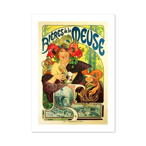 アルフォンス ミュシャ ムーズ川のビール A3サイズ ポスター グッズ 絵画 おしゃれ インテリア アート パネル 名画