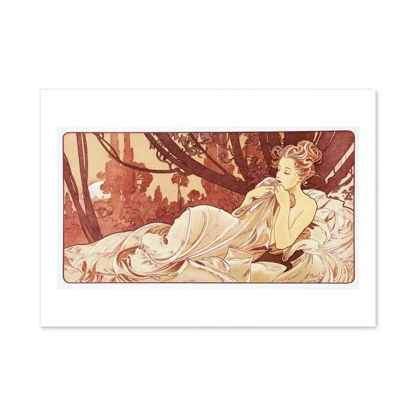 アルフォンス ミュシャ 黄昏 A3サイズ ポスター グッズ 絵画 おしゃれ