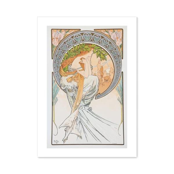 アルフォンス ミュシャ 四芸術 詩 A3サイズ ポスター グッズ 絵画 おしゃれ インテリア アート パネル 名画