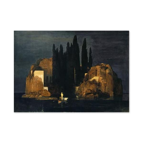 アルノルト ベックリン 作品 ポスター A3 死の島 第1バージョン グッズ 絵画 おしゃれ インテリア アート パネル 名画