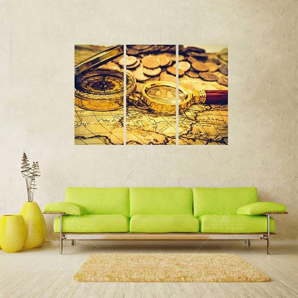 絵画 インテリア アートパネル 3ピース イエロー 海図 コンパス 全幅150cm Buyee Buyee 日本の通販商品 オークションの代理入札 代理購入