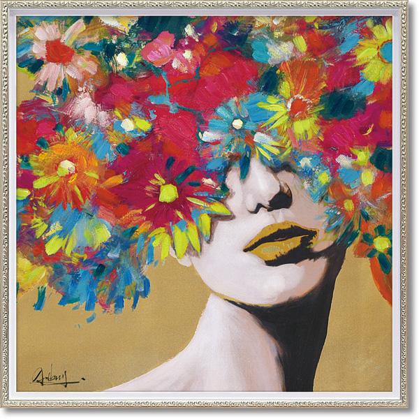 絵画 油絵 オイルペイントアート・コスモスウーマン 現代アート