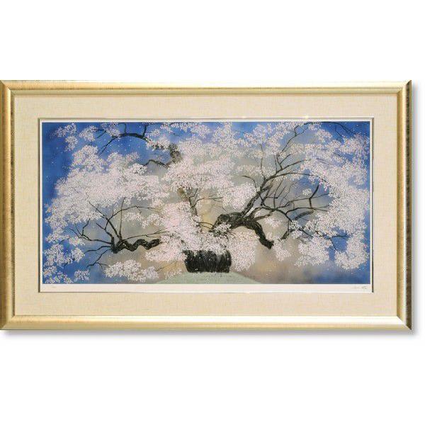 シルクスクリーン版画】中島千波「醍醐の桜」（EDあり）