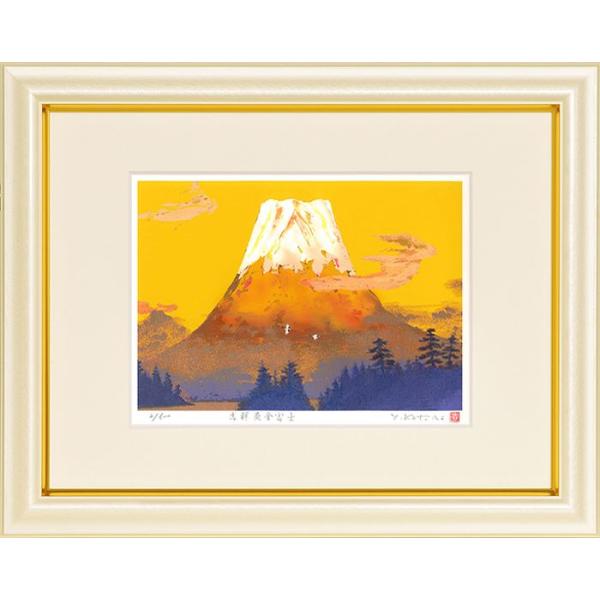 作品　　　： ジグレー版画限定枚数　： 800枚額サイズ　： 43.5  x  34.5 cm作品サイズ： 25    x  18.5 cm （マット窓抜寸法）（仕様）額　　　　：木製（色：ホワイトパール）マット　　：生成りエンボスマット（...