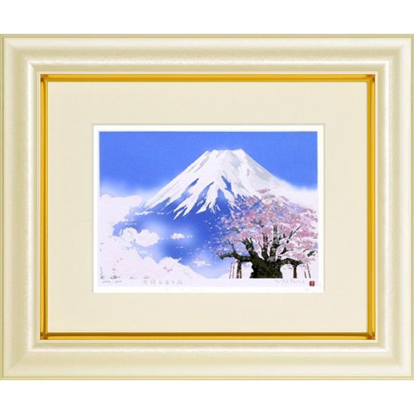 絵画 吉岡浩太郎 吉祥白富士桜 版画 インテリア : 絵画生活 - 通販
