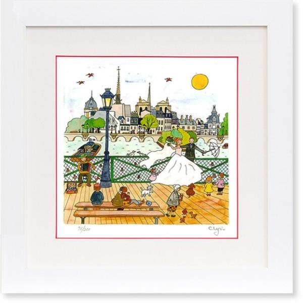 絵画 版画 クリーブ・橋の上でウエディング インテリア : 絵画 絵画 版画 クリーブ・橋の上でウエディング インテリア : 絵画