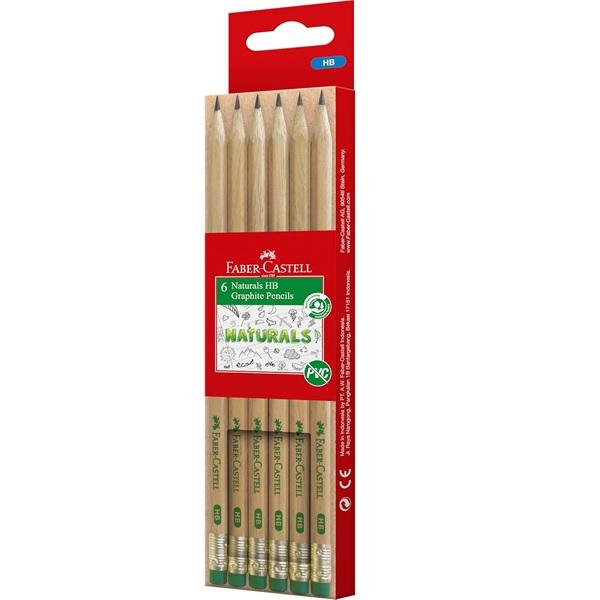 ファーバーカステル Faber-Castell　鉛筆 ナチュラル HB 6本パック　紙箱