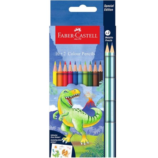 ファーバーカステル Faber-Castell　色鉛筆 ダイナソー 12色セット　紙箱