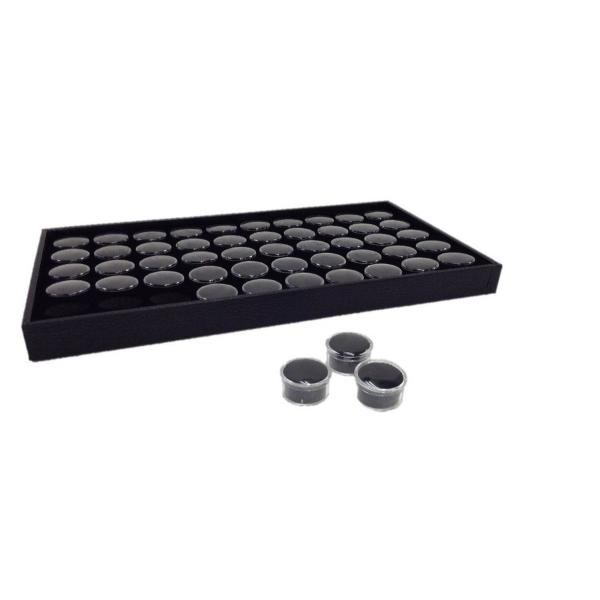 ルースケーストレー 黒　　宝石 ジュエリー 収納 コレクション ディスプレイ トレー　