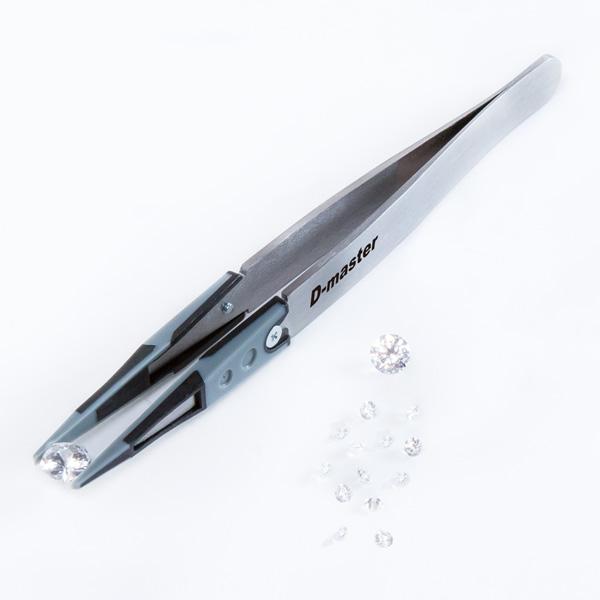 【宝石用ピンセット / D-master（Dマスター）】ソフトチップピンセット 静電気対策 ピンセット 全長125mm 帯電防止 宝石 鑑定 時計工具  アルファーミラージュ