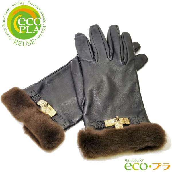 美品　HERMES エルメス　ケリー金具　レザー　手袋　ブラック　7サイズ 楽天市場】HERMES エルメス ケリー GANTS FEMME SOYA ソヤ