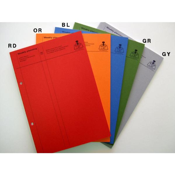 ノートブック A5 A5-2穴 ノート フリーウィークリー(40ページ/見開き 1週間・19週分)  [m]ノート 雑記帳 メモ帳 ダイアリー 雑貨 文房具 デザイン ２穴シリーズ〜メール便OK〜 選んで使う自分スタイルの《A5-2穴 シリ...