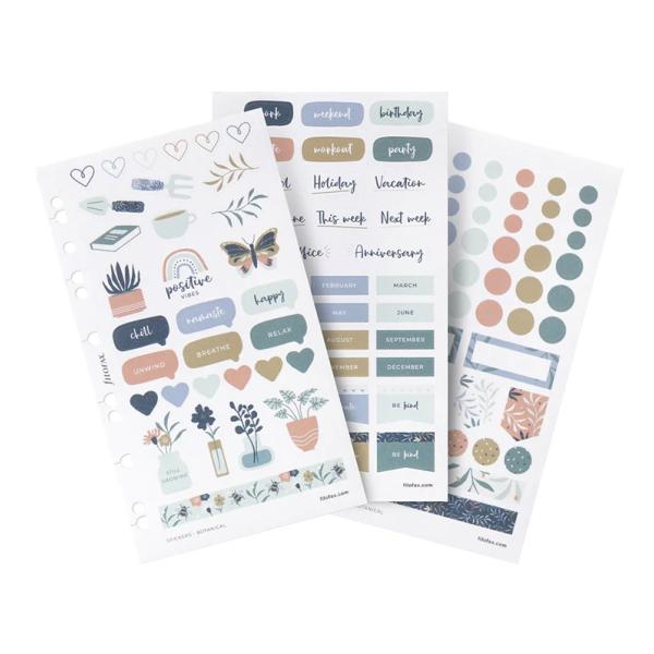 ファイロファックス システム手帳 リフィル ボタニカル ステッカー バイブル A5 共通 Botanical Filofax デスクサイズ
