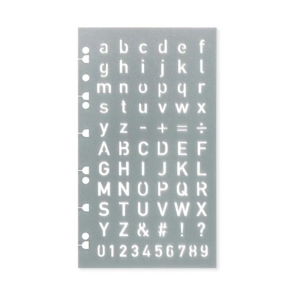 ファイロファックス システム手帳 リフィル ステンシルテンプレート Filofax Letter Stencil A5サイズ バイブルサイズ  A5/A4 ノートブックリフィル兼用