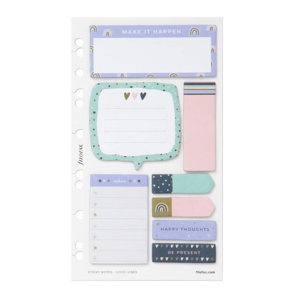 ファイロファックス システム手帳 リフィル バイブルサイズ A5サイズ 共通 グッドバイブス 付箋セット Good Vibes Filofax 聖書サイズ デスクサイズ 132906