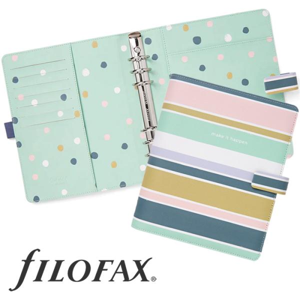ファイロファックス システム手帳 A5サイズ グッドバイブス デスクサイズ リング径30mm 合皮 Good Vibes Filofax 年号無し年間スケジュール他各種リフィル付き