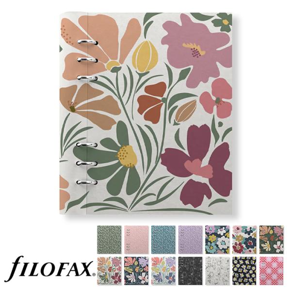 ファイロファックス システム手帳 A5サイズ クリップブック フローラル Filofax Clipbook Floral 合 デスクサイズ 年号無し年間スケジュール他各種リフィル付き