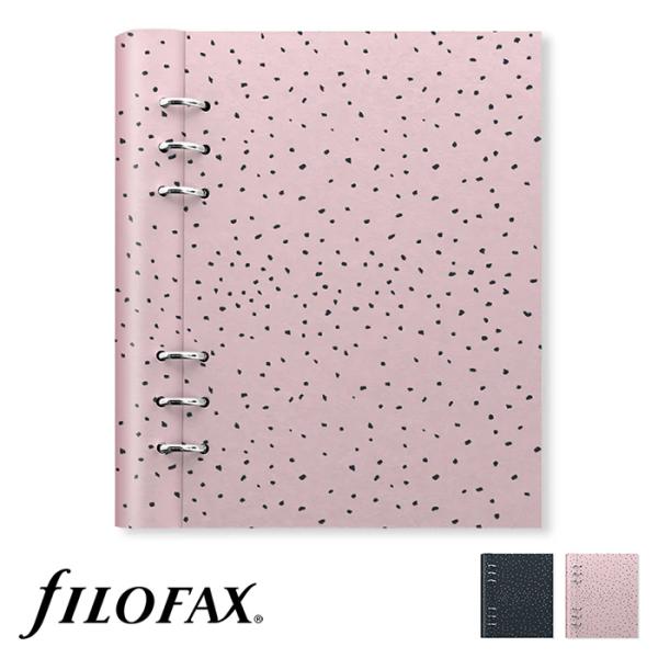 ファイロファックス システム手帳 A5サイズ クリップブック コンフェッティ Filofax Clipbook 合皮 デスクサイズ 年号無し年間スケジュール他各種リフィル付き