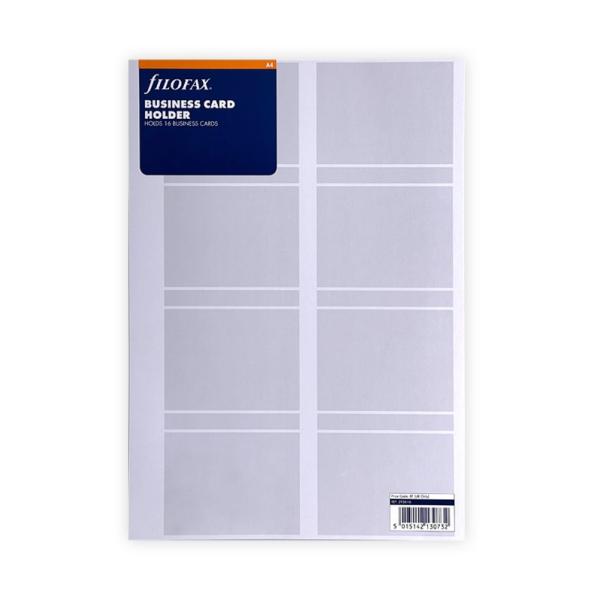 ファイロファックス システム手帳 リフィル A4 サイズ ビジネスカードホルダー 4穴 filofax 293616