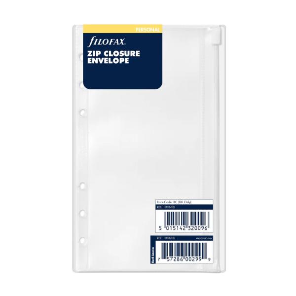 ファイロファックス システム手帳 リフィル バイブルサイズ ジッパー付ポケット 6穴 聖書サイズ filofax ジップロック 133618