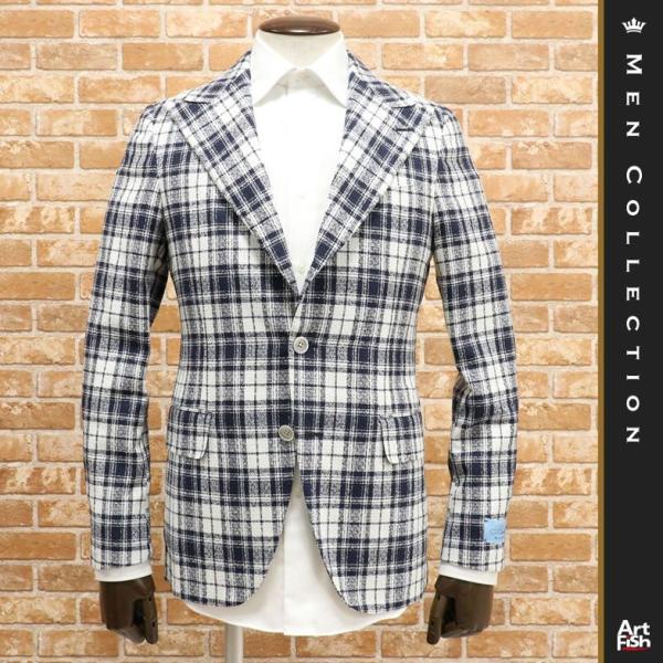 春夏 紳士 Belvest イタリア製 ジャケット ブークレーサマーツイード