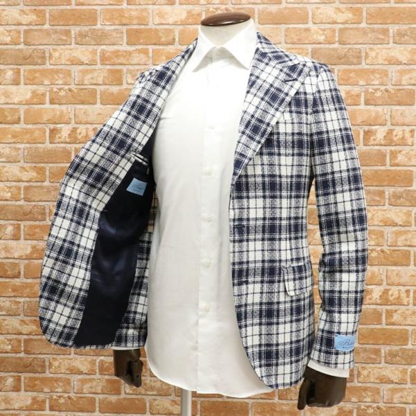 春夏 紳士 Belvest イタリア製 ジャケット ブークレーサマーツイード