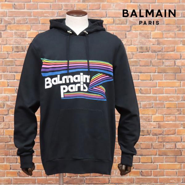 BALMAINグラフィティーパーカーオーバーサイズダメージ加工バルマンM