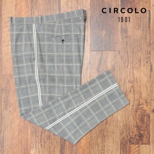 CIRCOLO 1901 グレー チェック スラックス 楽天市場】チルコロ 1901 CIRCOLO 1901 ジャージースラックス