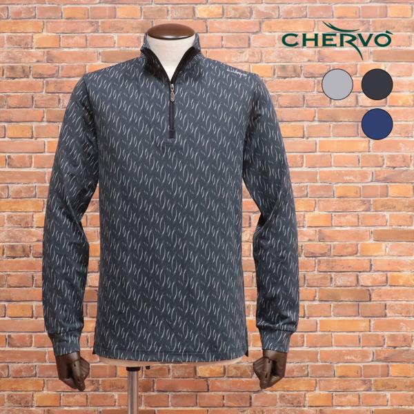 定価56100円CHERVOメンズゴルフハーフジップミドラーカットソーＬ新品タグ CHERVO（シェルボ） 【期間限定ポイント10倍】CHERVO ハーフジップ