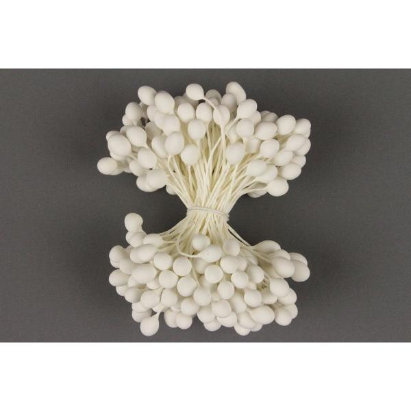 アートフラワー　ペップ　花芯　ホワイト　29束 アートフラワー資材ペップ（花芯） P107 素玉ペップ 5号 両付き 白 1束