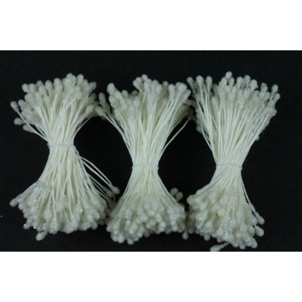 アートフラワー資材ペップ（花芯） P240 ガラスペップ 小 両付き 白 3 