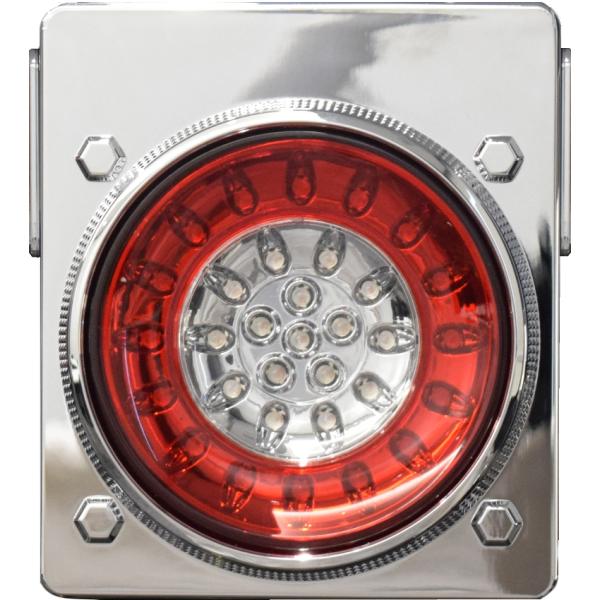 ブレーキ・スモール(レッド)&amp;ウインカー(オレンジ)タイプ・待望の2トン車クラス向けのスモールサイズ　┗大型フルゲート車などは3連化が可能に※要サイズ確認・特装車にも使用可能なハイクラステールレンズ・洗練の煌めきで、革新の光を放つフ...