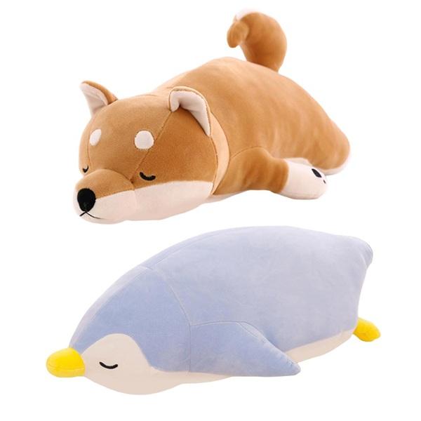 抱き枕 すやすやアニマル 70cm 全2種類 柴犬 ペンギン インテリア
